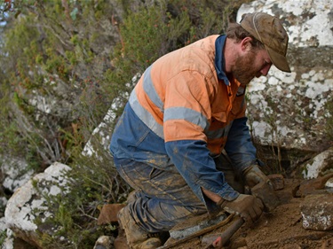 Track work on the Zig Zag Track