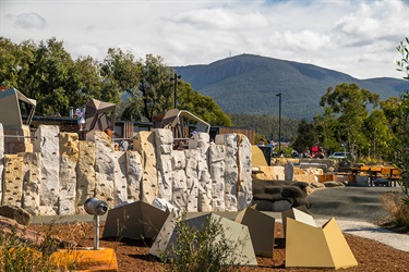 Legacy Park rock climbing wall