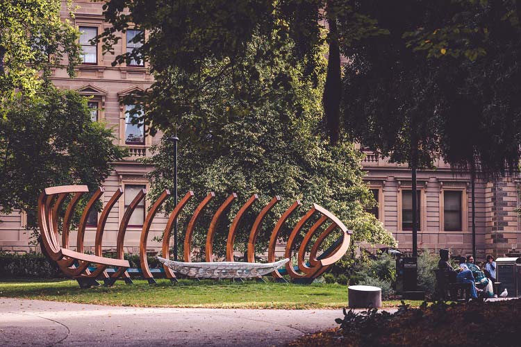 Two Islands, 2018, in Franklin Square, by Nigel Helyer