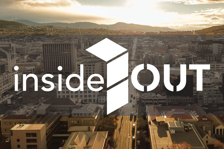 InsideOUT logo over an image of Hobart